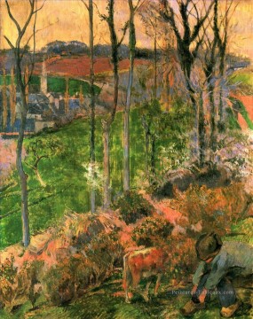 Paysage de Pont Aven Bretagne Paul Gauguin Peinture à l'huile